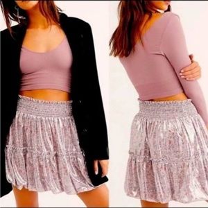 Free people metallic skirt size XS, NWOT